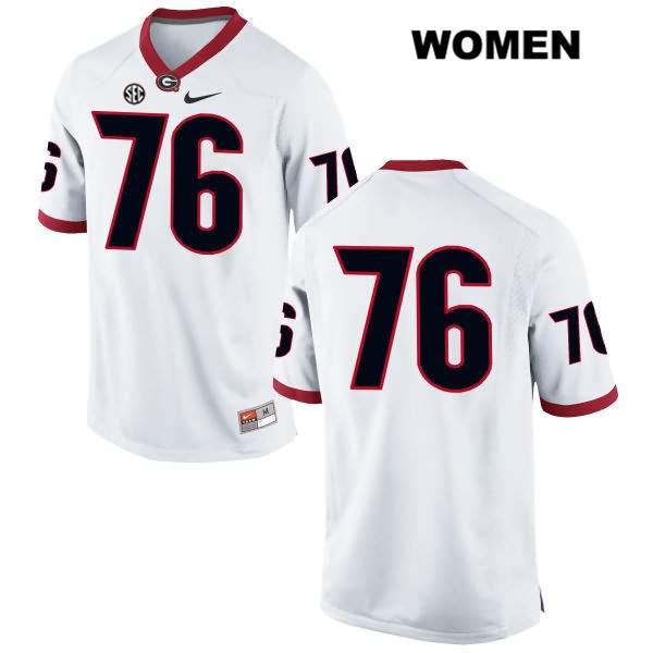 Georgia Bulldogs Women's Michail Carter #76 NCAA No Name Authentic White Nike Stitched College Football Jersey NJV3756HK
